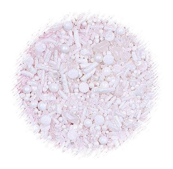 Bulk Sprinklefetti Wedding White Sprinkle Mix | www.sprinklebeesweet.com