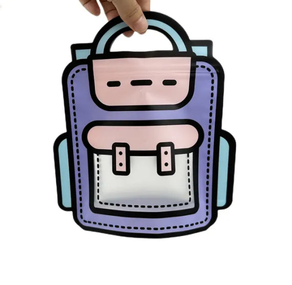 Back Pack Shaped Cookie Bags | www.sprinklebeesweet.com
