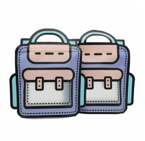 Back Pack Shaped Cookie Bags | www.sprinklebeesweet.com