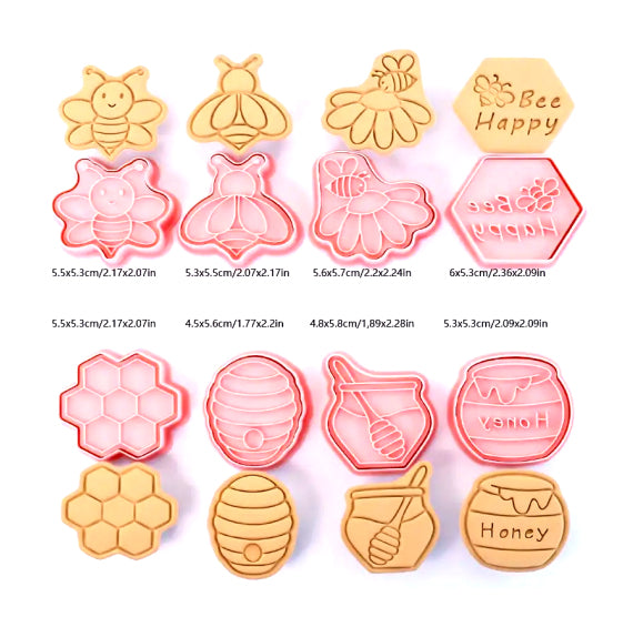 Honey Bee Cookie Cutter & Stampers Set | www.sprinklebeesweet.com