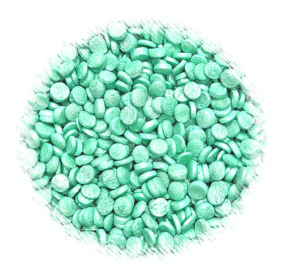 Sprinkle-It® Shimmer Confetti Dot Sprinkles: Seafoam Green | www.sprinklebeesweet.com