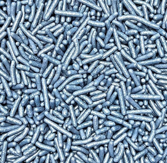 Shimmer Slate Blue Jimmies | www.sprinklebeesweet.com