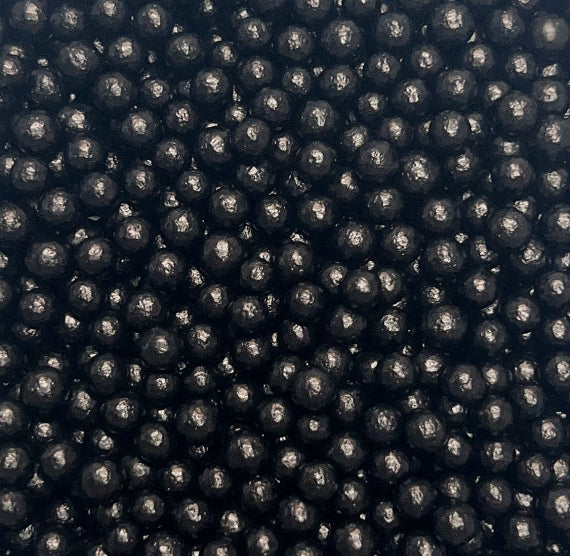 Black Sugar Pearls: 4mm | www.sprinklebeesweet.com