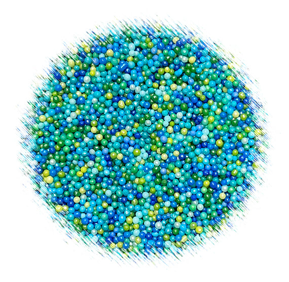 Shimmer Lagoon Blue Nonpareils Mix | www.sprinklebeesweet.com