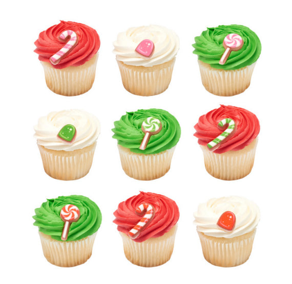 Christmas Candy Sugar Toppers | www.sprinklebeesweet.com