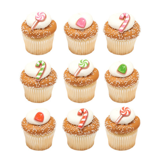 Christmas Candy Sugar Toppers | www.sprinklebeesweet.com