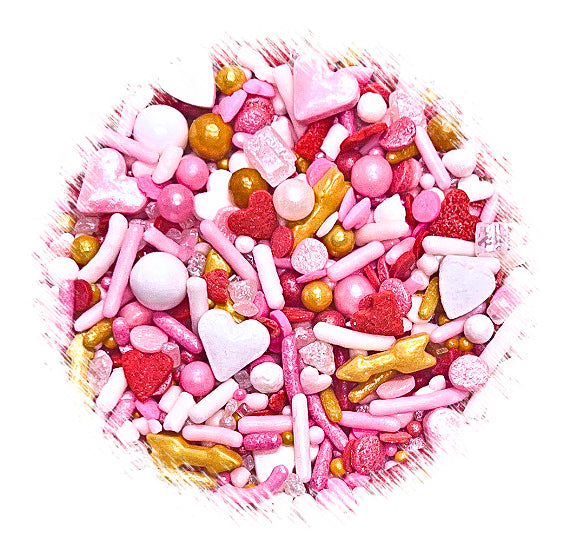 Bulk Sprinklefetti Sprinkles Mix: Cupid's Arrow | www.sprinklebeesweet.com