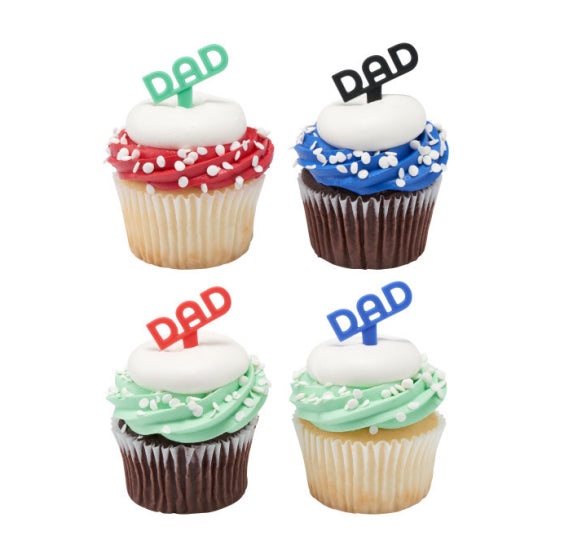 Dad Cupcake Picks | www.sprinklebeesweet.com