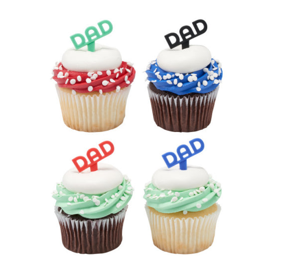 Dad Cupcake Picks | www.sprinklebeesweet.com