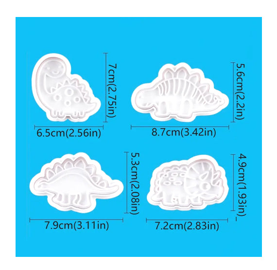 Dinosaur Cookie Cutter Stampers Set | www.sprinklebeesweet.com