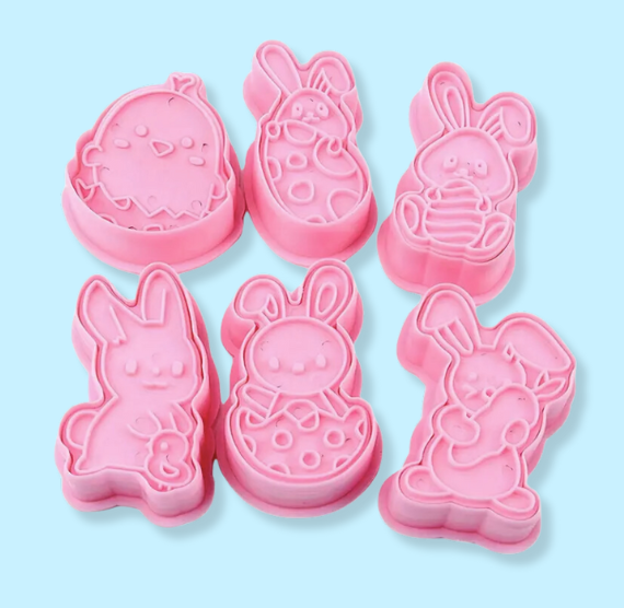Cute Easter Cookie Cutter Stampers Set of 6 | www.sprinklebeesweet.com