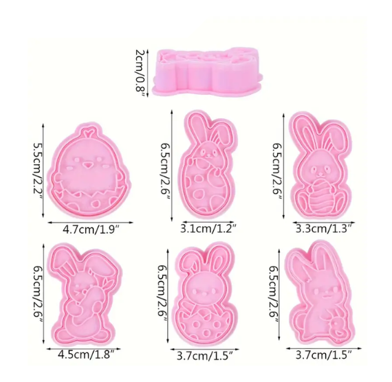 Cute Easter Cookie Cutter Stampers Set of 6 | www.sprinklebeesweet.com