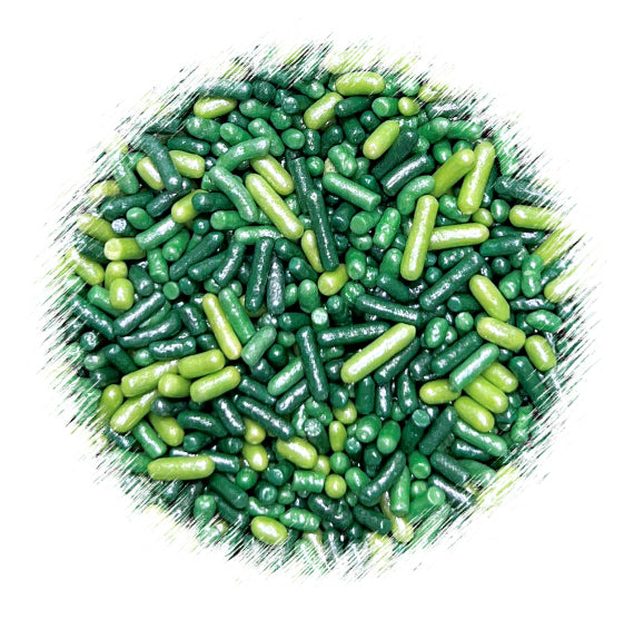 Evergreen Christmas Jimmies Sprinkles Mix | www.sprinklebeesweet.com