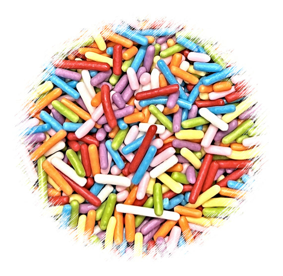 Fiesta Rainbow Jimmies Mix | www.sprinklebeesweet.com