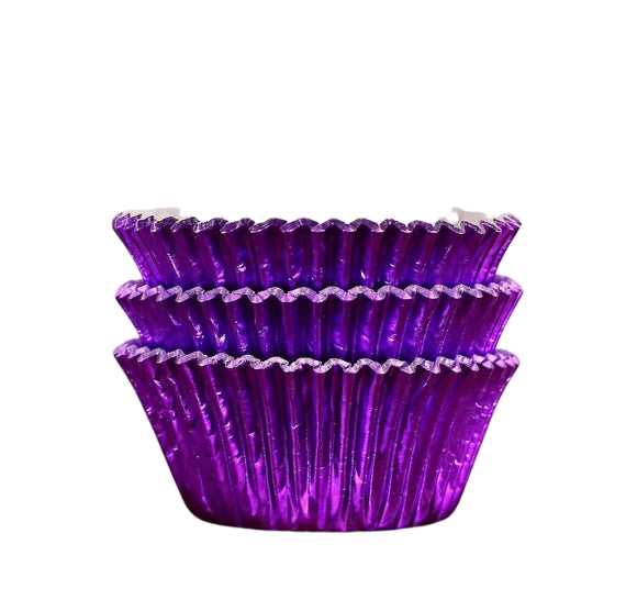 Purple Foil Cupcake Liners | www.sprinklebeesweet.com