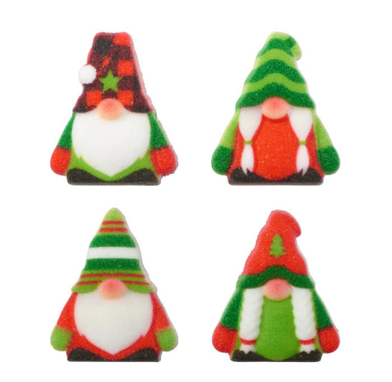 Christmas Sugar Toppers: Gnomes | www.sprinklebeesweet.com