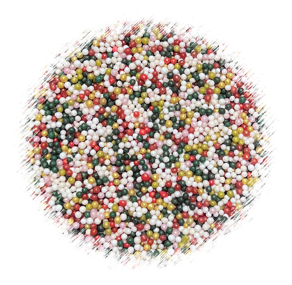 Christmas Nonpareils Mix: Homespun Holiday | www.sprinklebeesweet.com