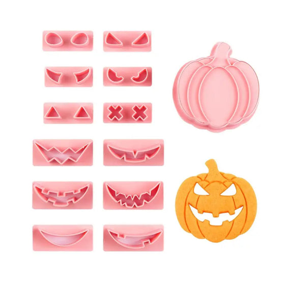 Pumpkin Cookie Cutter & Stampers Set: Jack O'Lantern | www.sprinklebeesweet.com