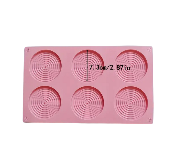 Silicone Spiral Disc Chocolate Mold: Large | www.sprinklebeesweet.com