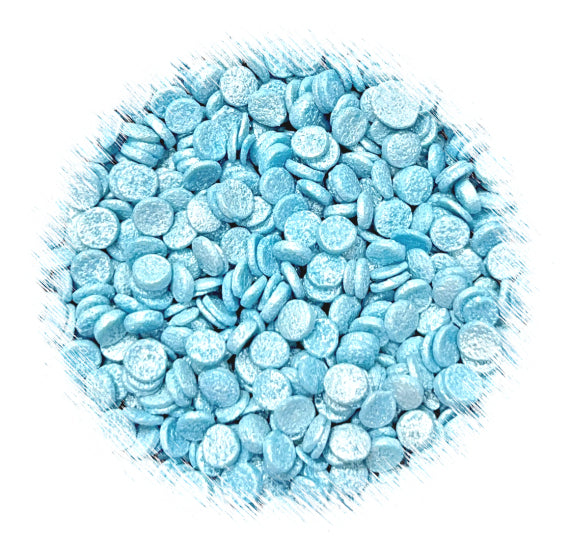 Sprinkle-It® Shimmer Confetti Dot Sprinkles: Light Blue 4mm | www.sprinklebeesweet.com