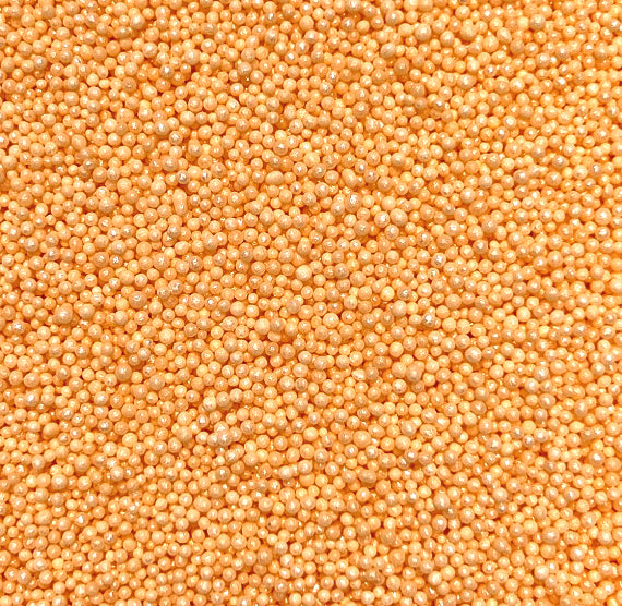 Shimmer Light Peach Nonpareils | www.sprinklebeesweet.com