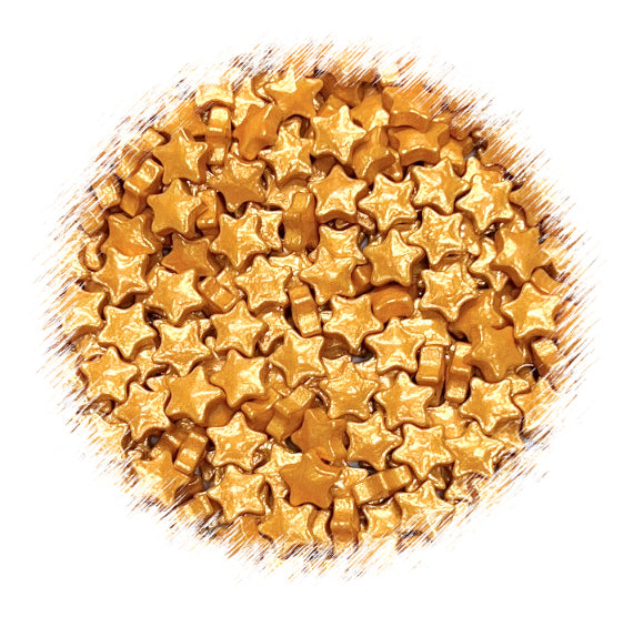 Mini Gold Star Candy Sprinkles | www.sprinklebeesweet.com