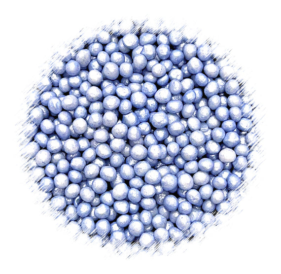 Sprinkle-It® Tiny Chocolate Crispy Pearls: Shimmer Ice Blue | www.sprinklebeesweet.com