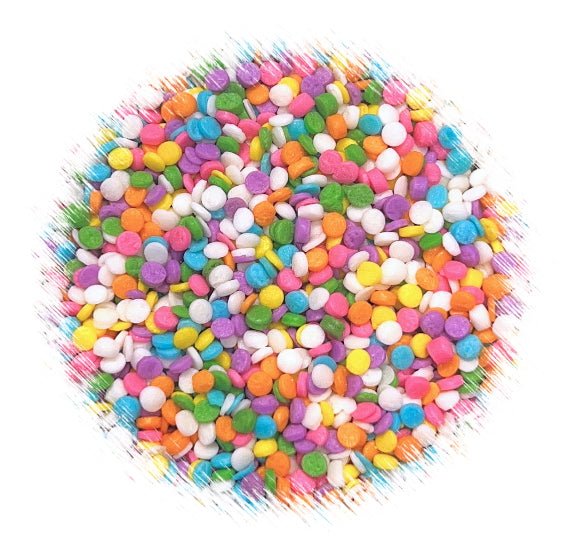 Tiny Pastel Rainbow Dot Sprinkles: 2mm | www.sprinklebeesweet.com