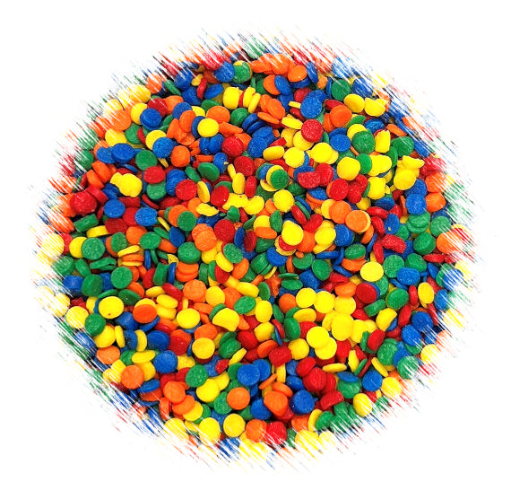 Tiny Happy Rainbow Dot Sprinkles: 2mm | www.sprinklebeesweet.com