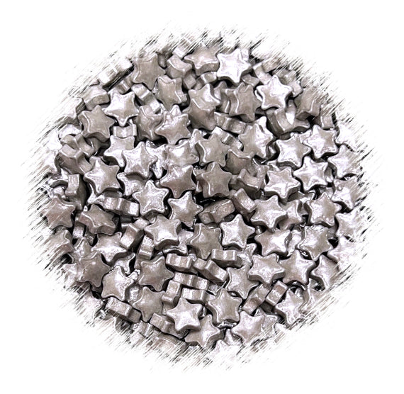 Mini Silver Star Candy Sprinkles | www.sprinklebeesweet.com