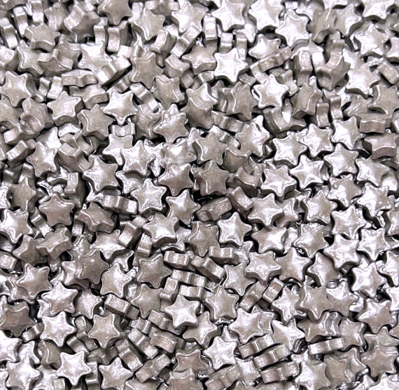 Mini Silver Star Candy Sprinkles | www.sprinklebeesweet.com