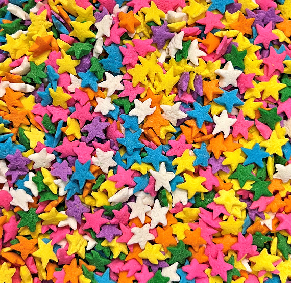 Bright Rainbow Star Sprinkles | www.sprinklebeesweet.com