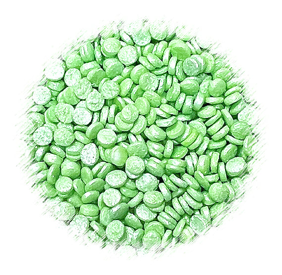 Sprinkle-It® Shimmer Confetti Dot Sprinkles: Mint Green 4mm | www.sprinklebeesweet.com