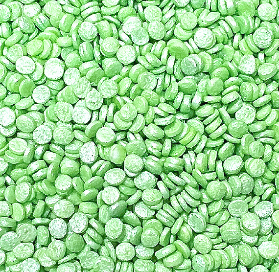 Sprinkle-It® Shimmer Confetti Dot Sprinkles: Mint Green 4mm | www.sprinklebeesweet.com