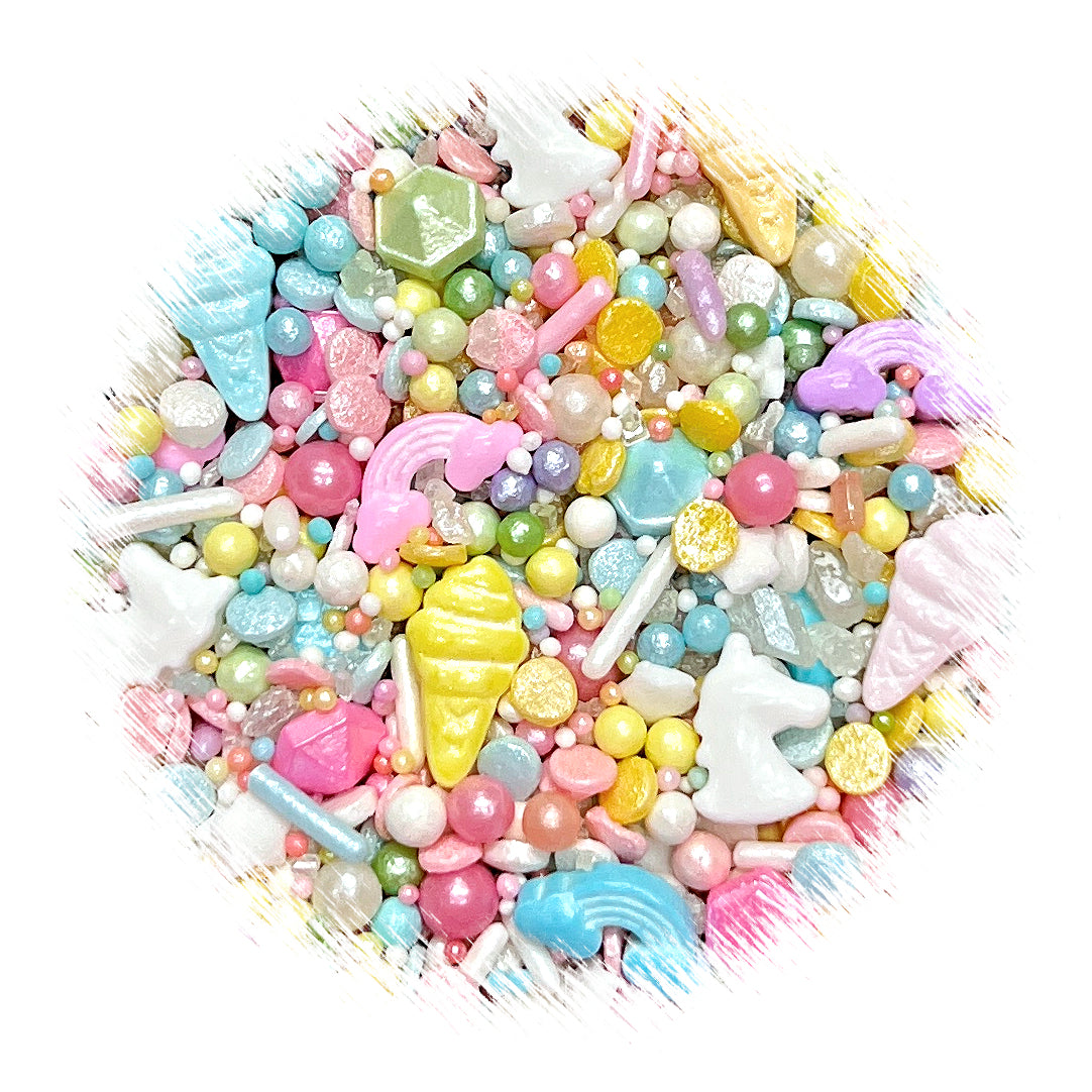 Sprinklefetti™ Sprinkles Mix: Pastel Unicorn Rainbow | www.sprinklebeesweet.com