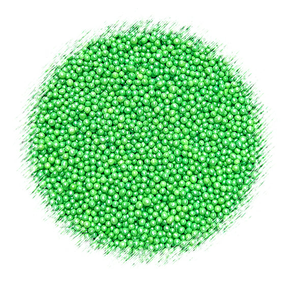 Shimmer Deep Mint Green Nonpareils | www.sprinklebeesweet.com