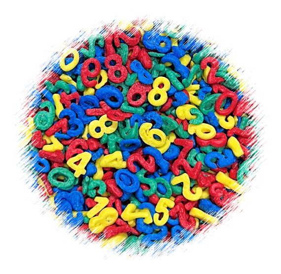 Primary Rainbow Number Sprinkles | www.sprinklebeesweet.com
