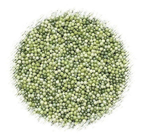 Bulk Nonpareils: Ombre Sage Green | www.sprinklebeesweet.com