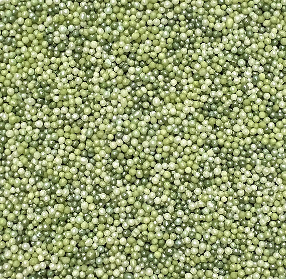 Bulk Nonpareils: Ombre Sage Green | www.sprinklebeesweet.com