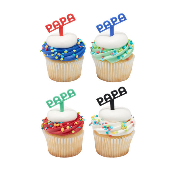 Papa Cupcake Picks | www.sprinklebeesweet.com