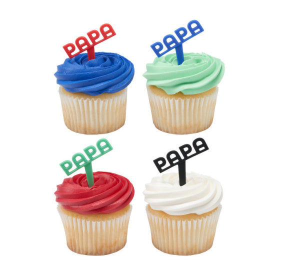 Papa Cupcake Picks | www.sprinklebeesweet.com