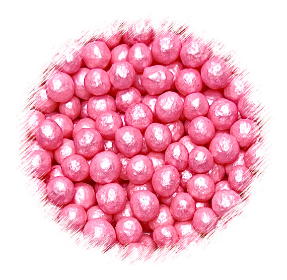 Sprinkle-It® 6mm Chocolate Crispy Pearls: Shimmer Perfectly Pink | www.sprinklebeesweet.com