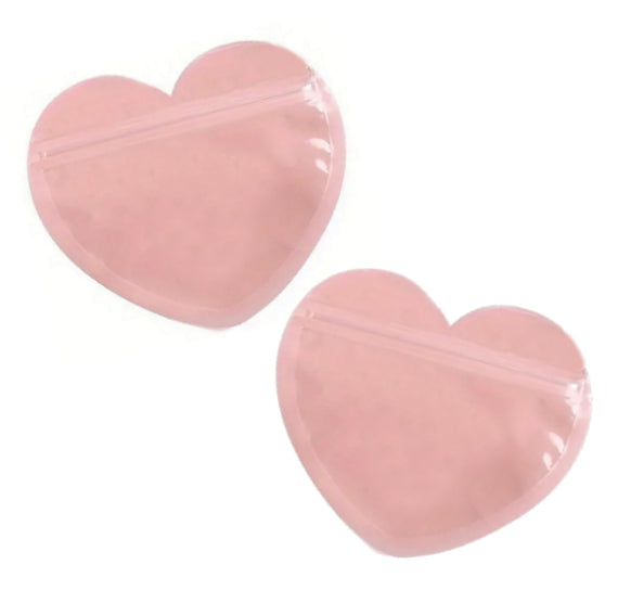 Heart Shaped Treat Bags: Pink or Red | www.sprinklebeesweet.com