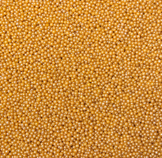 Shimmer Pure Gold Nonpareils | www.sprinklebeesweet.com