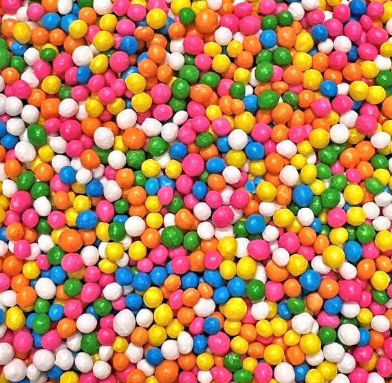 Sprinkle-It® Tiny Chocolate Rainbow Crispy Pearls | www.sprinklebeesweet.com
