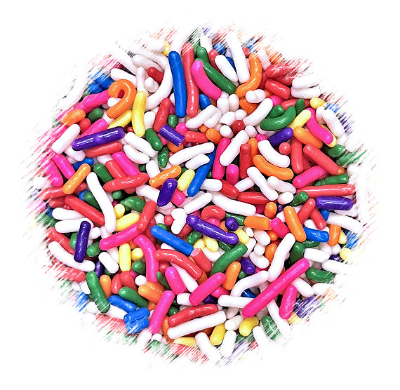Classic Rainbow Jimmies Sprinkles | www.sprinklebeesweet.com