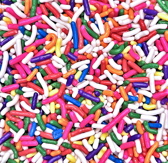 Classic Rainbow Jimmies Sprinkles | www.sprinklebeesweet.com