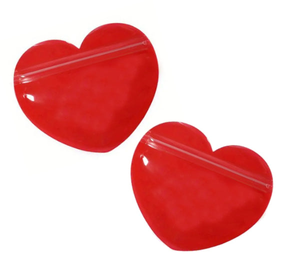 Heart Shaped Treat Bags: Pink or Red | www.sprinklebeesweet.com