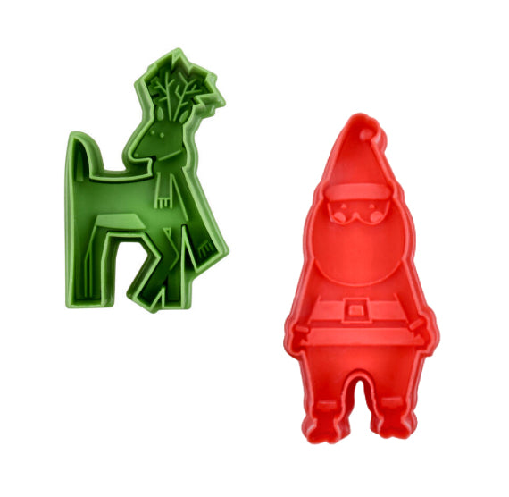 Christmas Cookie Cutter Stampers: Santa & Reindeer | www.sprinklebeesweet.com