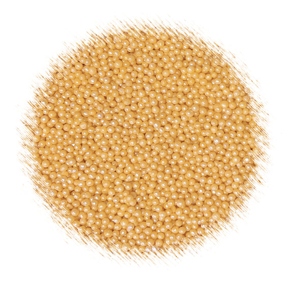 Shimmer Caramel Nonpareils | www.sprinklebeesweet.com